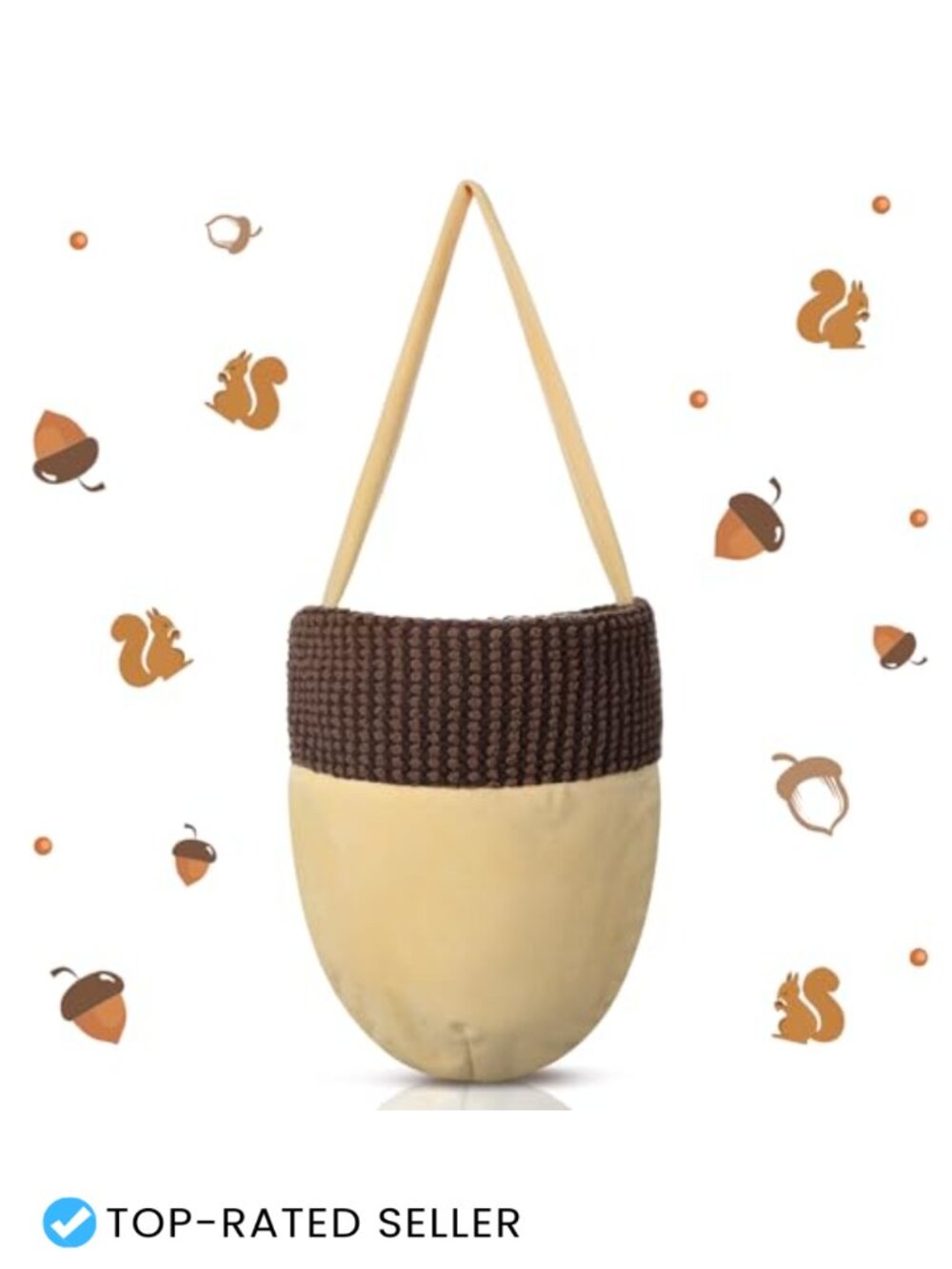 Halloween Squirrel Acorn Treat Tote Bag with Handle